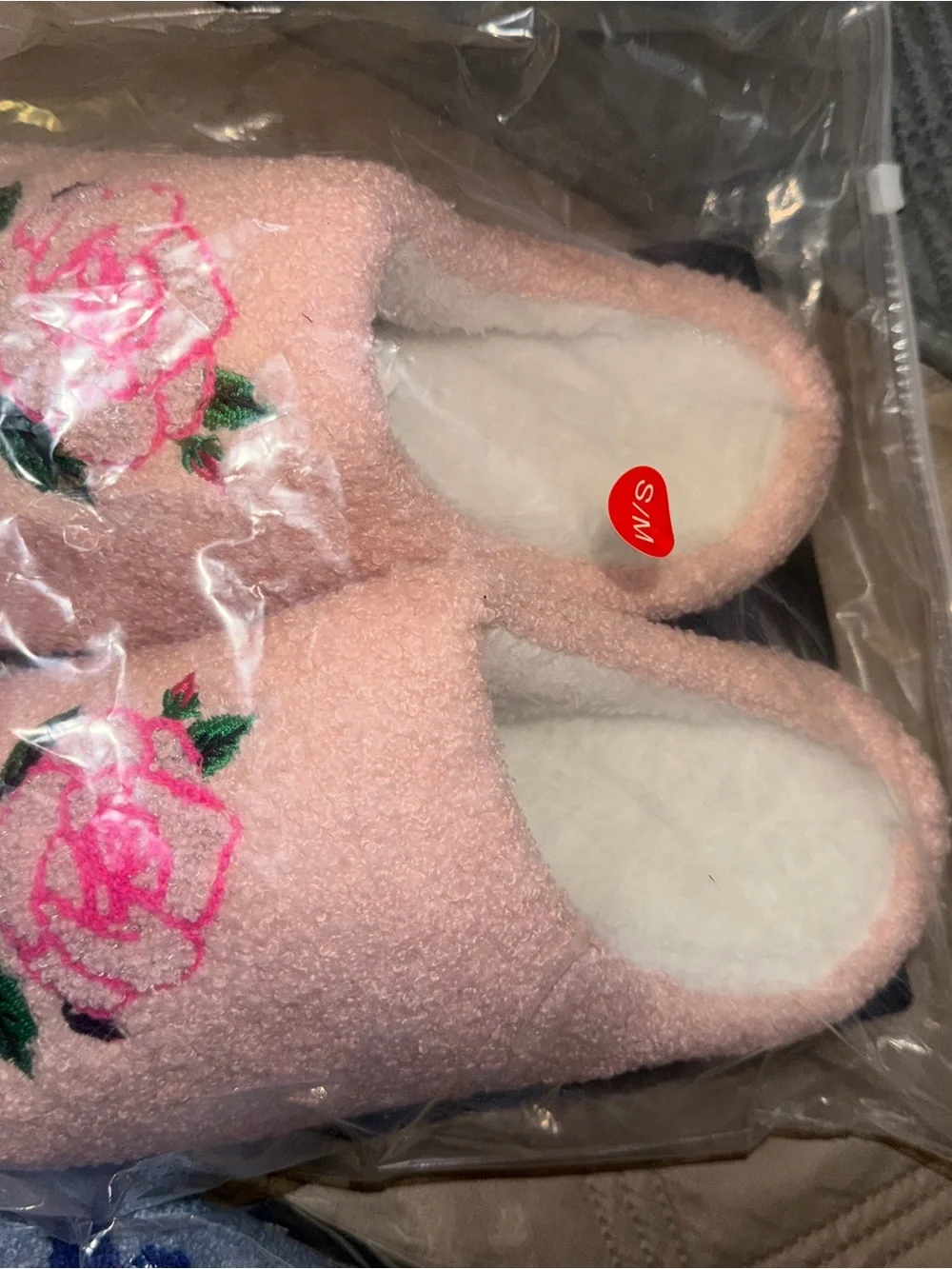Cozy Floral Pink Women's Slipper Socks